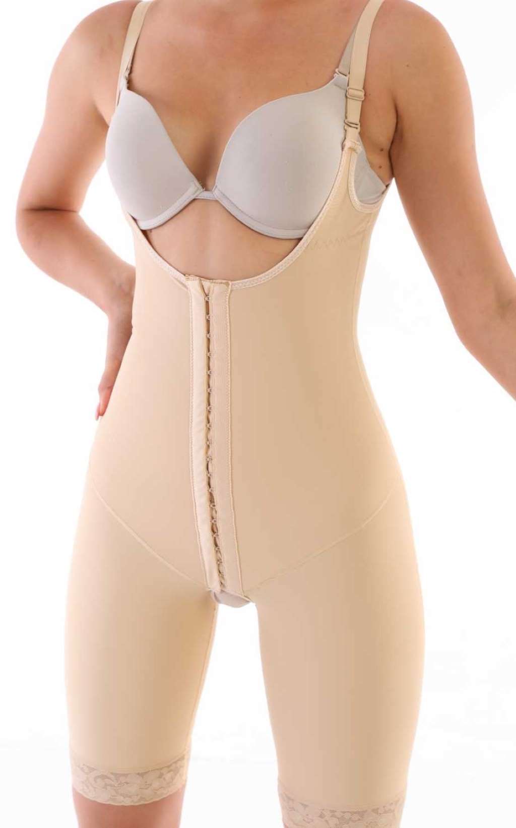 ABDOMINAL POST-SURGICAL COMPRESSION GARMENT WITH ZIP (ABOVE THE KNEE)