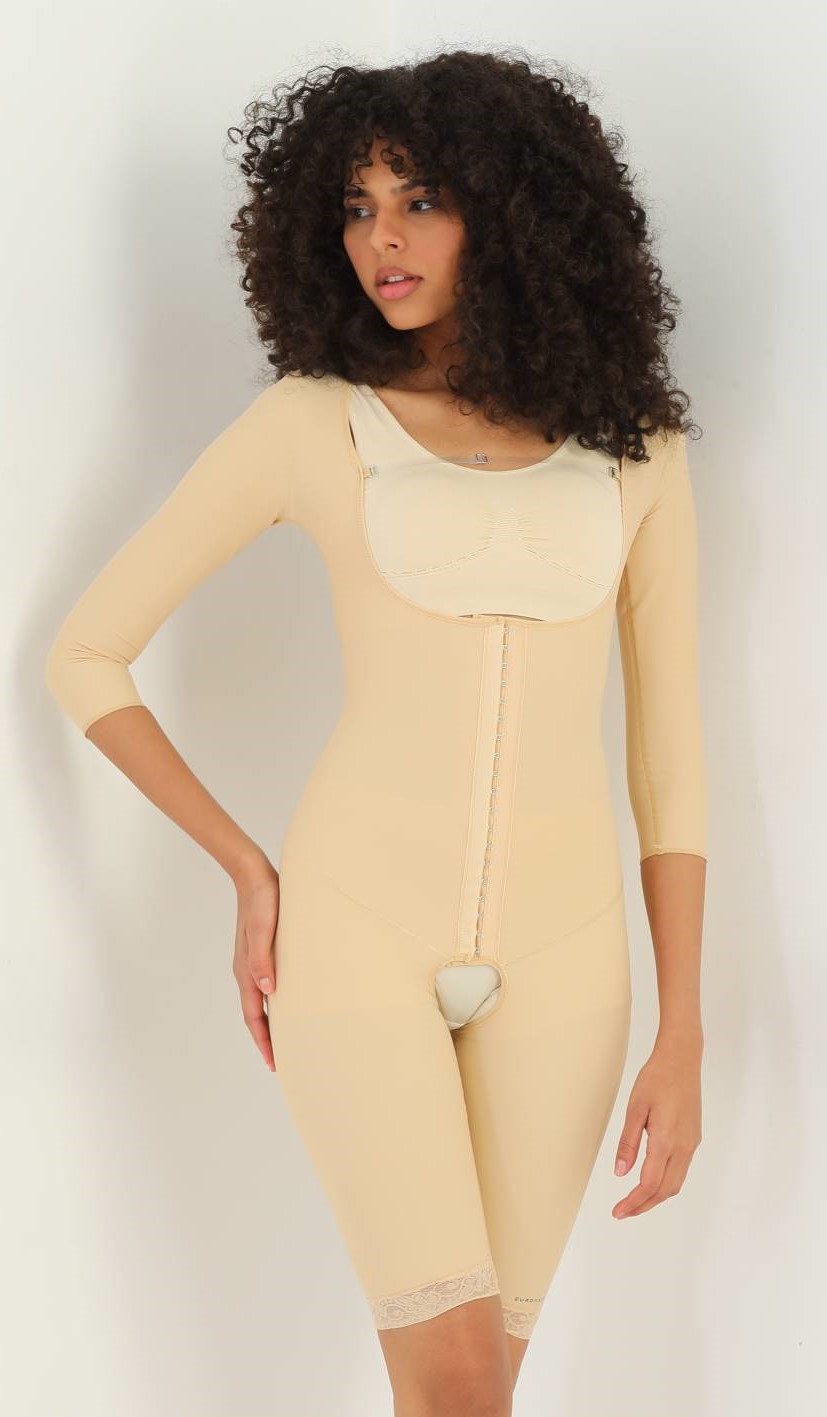 POST-SURGICAL COMPRESSION GARMENT FOR BBL FAT TRANSFER WITH SLEEVES (ABOVE THE KNEE)